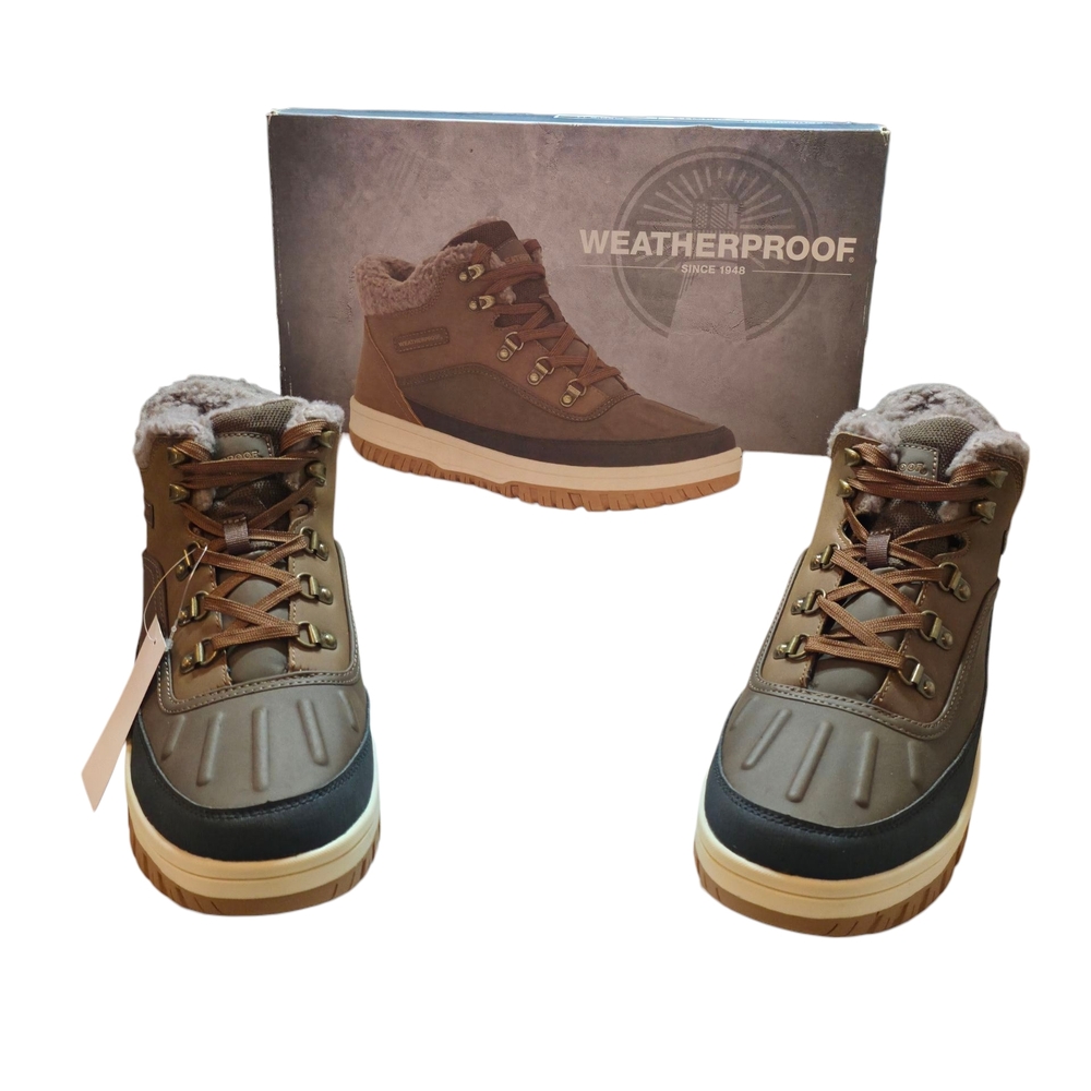 Weatherproof Men's Tan and Brown Snow Boots